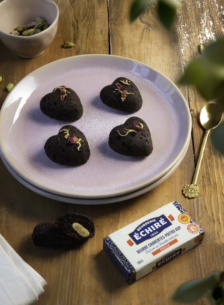 Financiers chocolat cœur pistache | Échiré